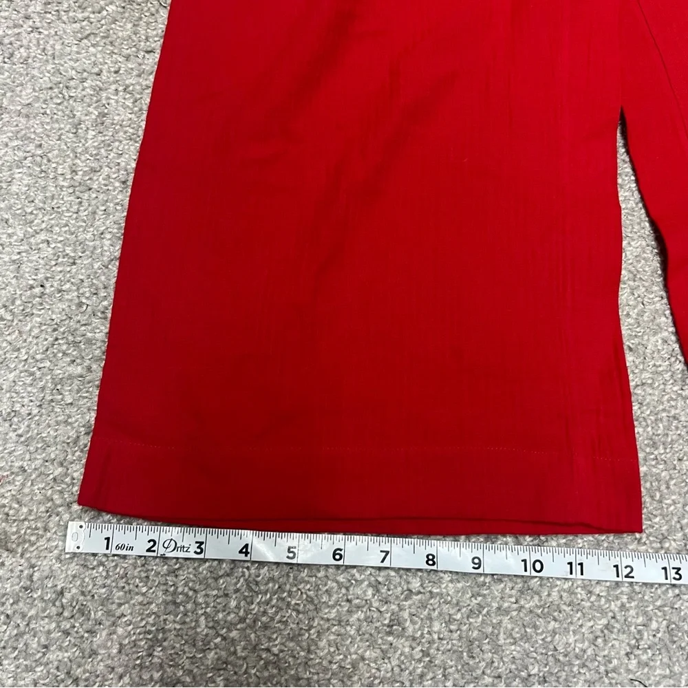 J Crew Relaxed Beach Pants Womens Large Red Airy Gauze BX630 Travel Cover Up NEW - Picture 3 of 11